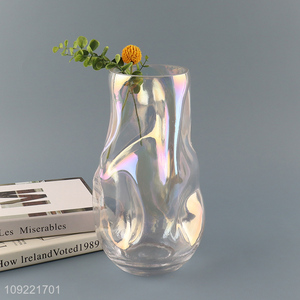 Yiwu market glass tabletop decor indoor flower vase hydroponic vase bud vase