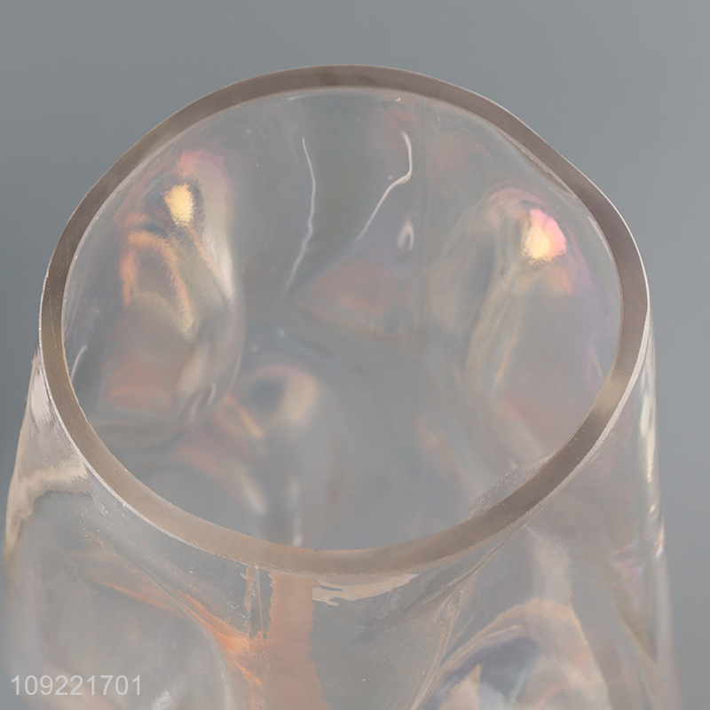 Yiwu market glass tabletop decor indoor flower vase hydroponic vase bud vase