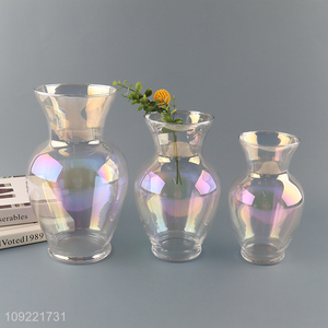 Top selling clear glass indoor decor flower vase hydroponic vase bud vase wholesale