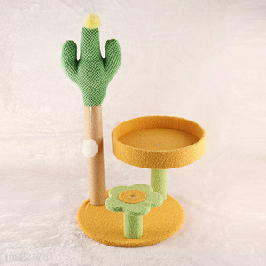 Popular products cactus shape cat climbing tower cat tree for indoor