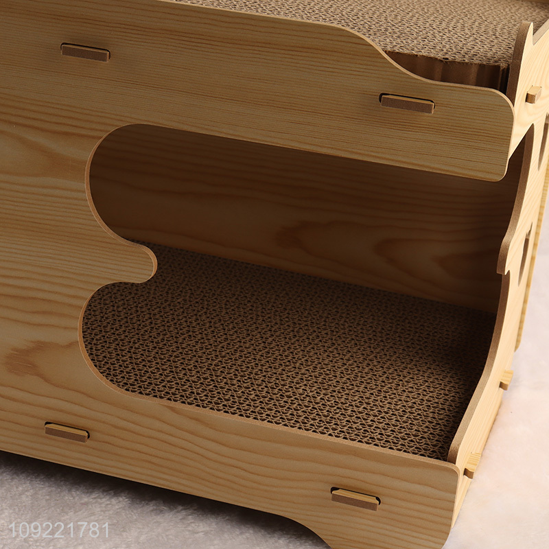 Good selling home cat scratching board wooden cat scratching board