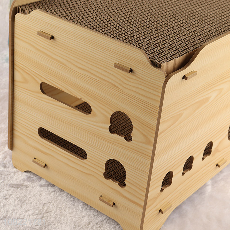 Good selling home cat scratching board wooden cat scratching board