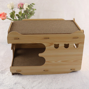 Good selling home cat scratching board wooden cat scratching board