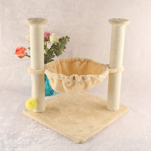 Good quality indoor pet supplies cat climbing frame plush cat tree