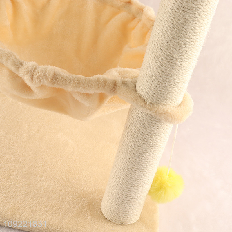 Good quality indoor pet supplies cat climbing frame plush cat tree