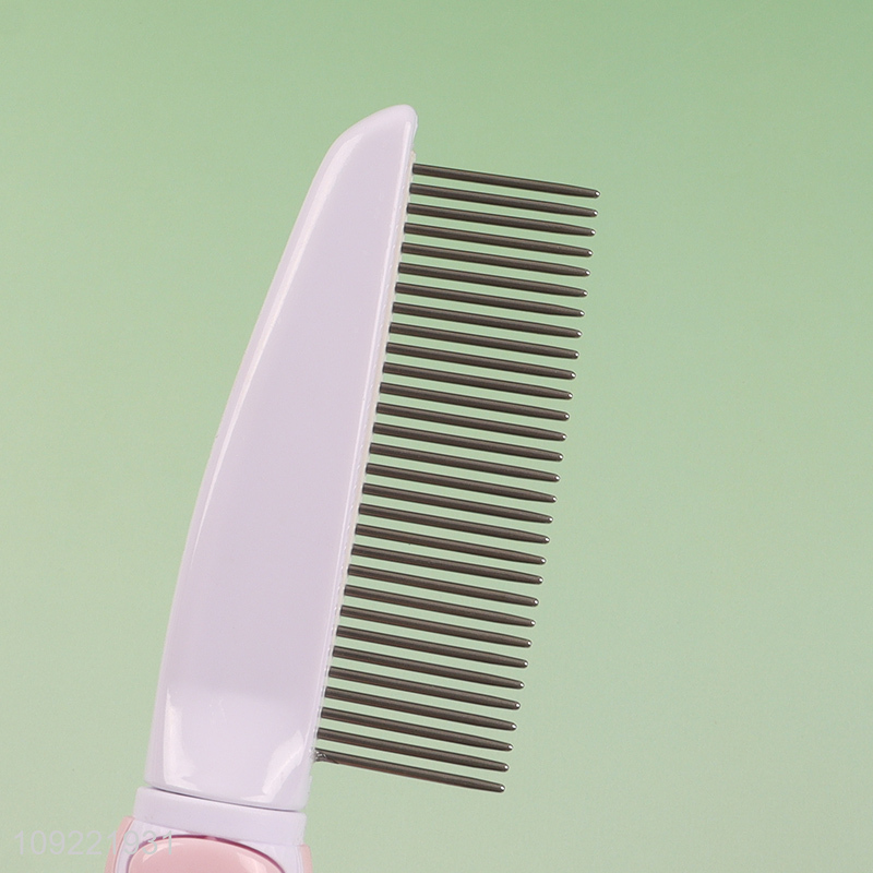 Hot Selling Metal Pet Comb for Dogs Cats with Non-Slip Handle