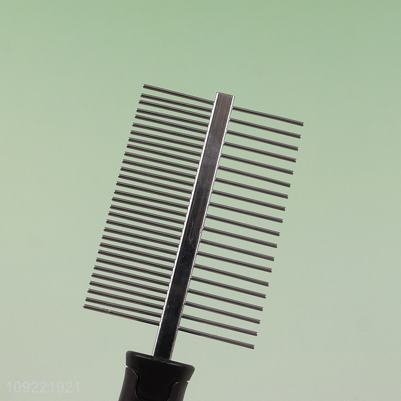 Wholesale Double Sided Pet Comb Rounded Teeth Dog Grooming Brush