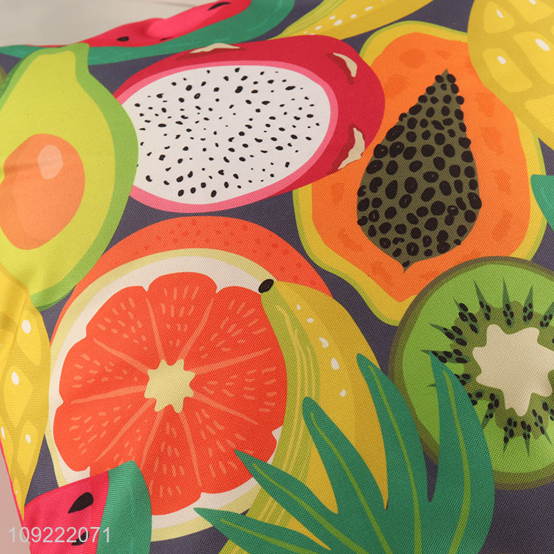 Hot selling fruits printed square soft sofa back cushion wholesale