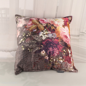 Popular products square flower printed comfortable back cushion for household