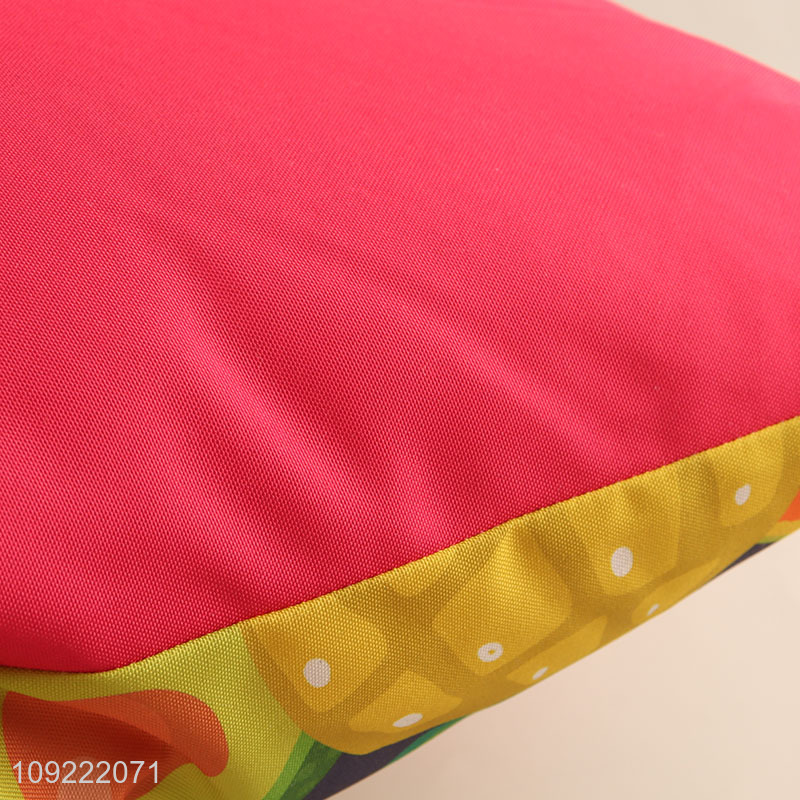 Hot selling fruits printed square soft sofa back cushion wholesale