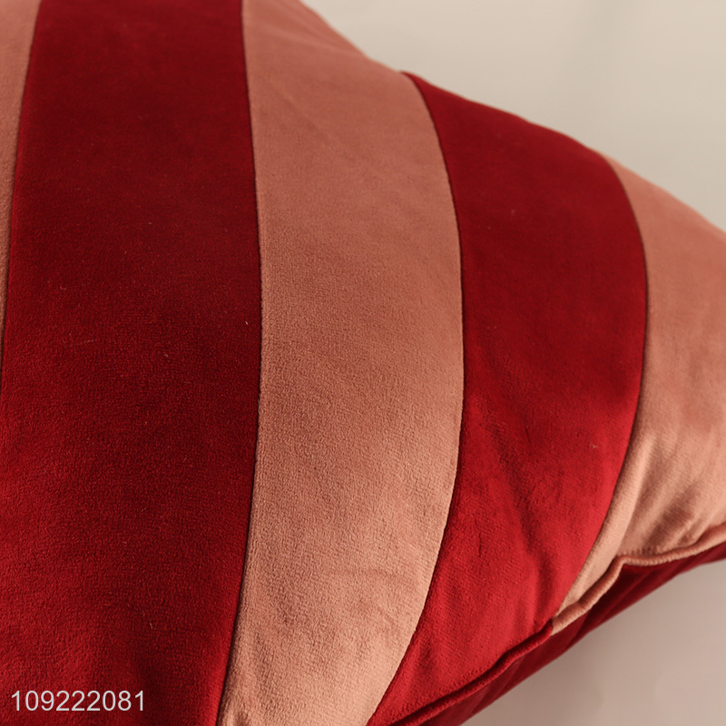 Factory price square velvet soft comfortable back cushion for household