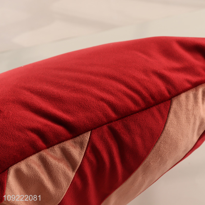 Factory price square velvet soft comfortable back cushion for household