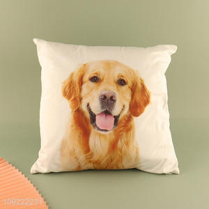 Factory direct sale dog printed square back cushion for household