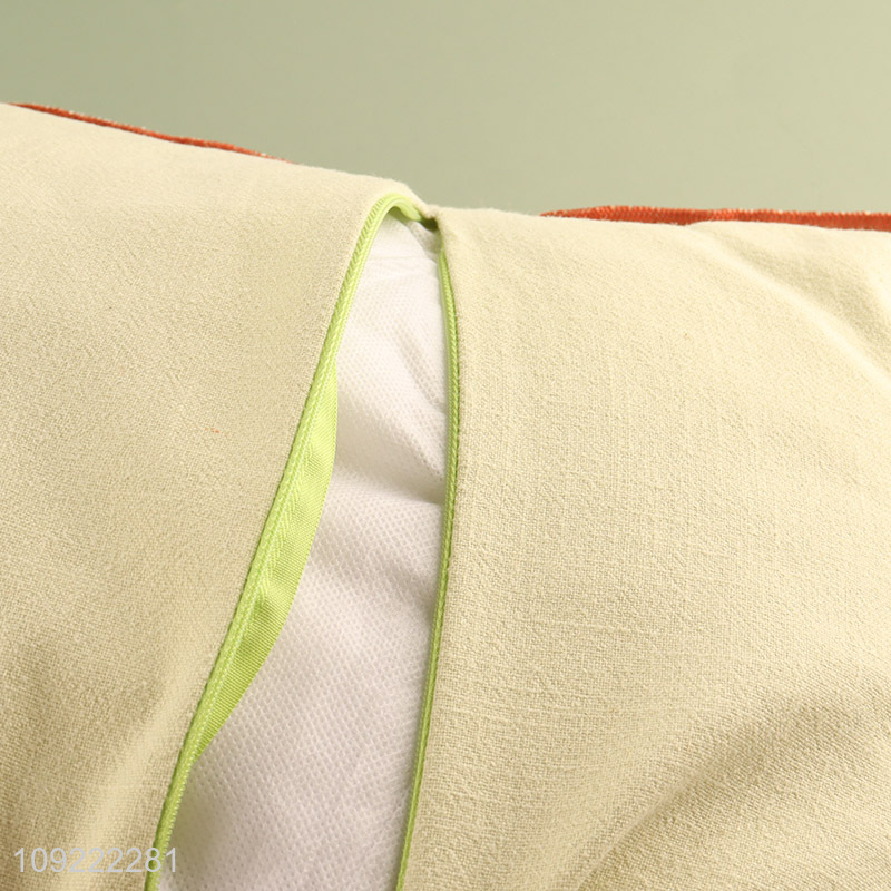 Top quality square cotton linen household comfortable back cushion