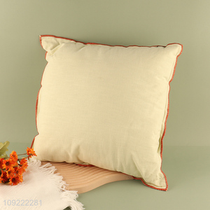 Top quality square cotton linen household comfortable back cushion