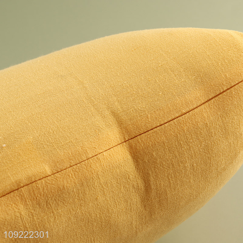 Best quality yellow cotton comfortable sofa back cushion for household