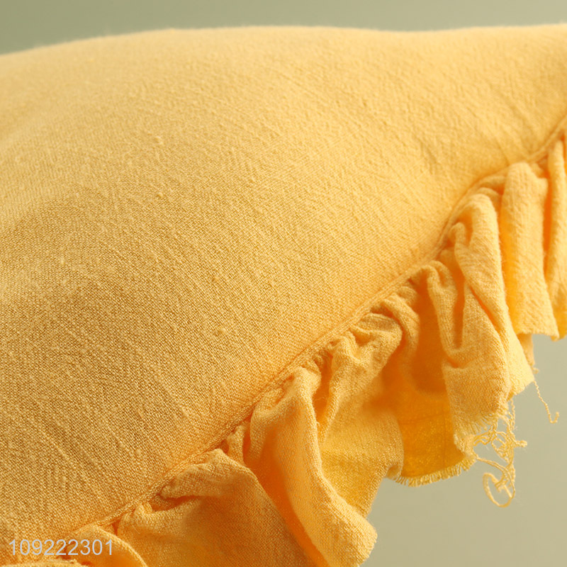 Best quality yellow cotton comfortable sofa back cushion for household
