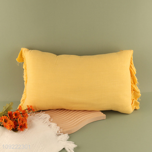Best quality yellow cotton comfortable sofa back cushion for household