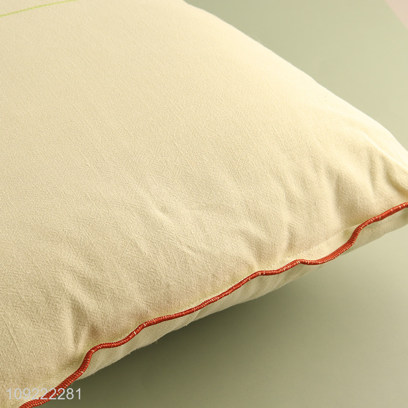 Top quality square cotton linen household comfortable back cushion