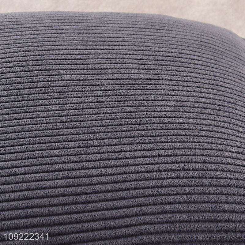 Good selling square corduroy striped household back cushion wholesale