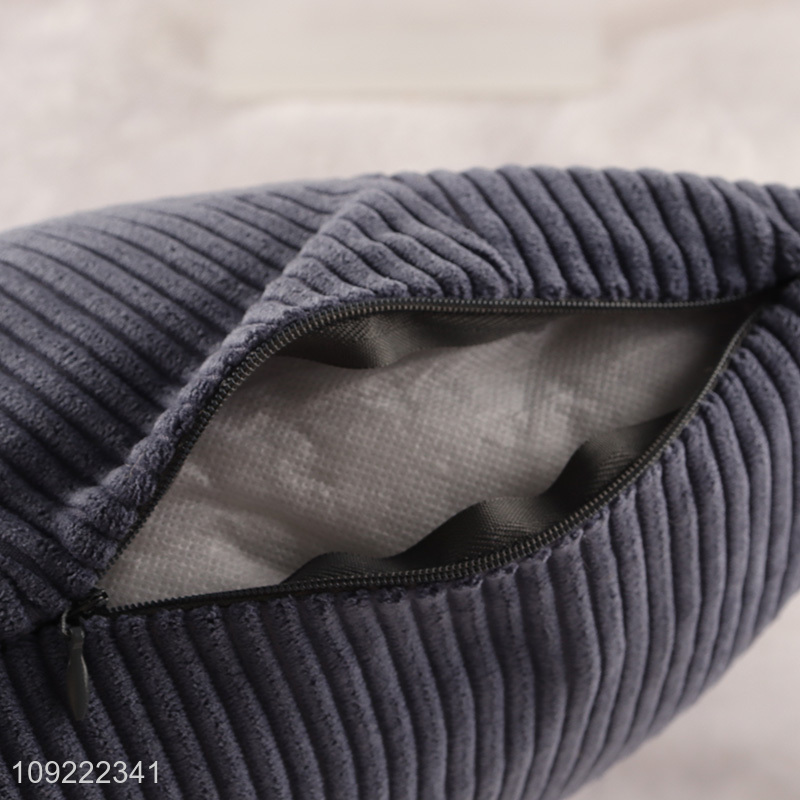 Good selling square corduroy striped household back cushion wholesale