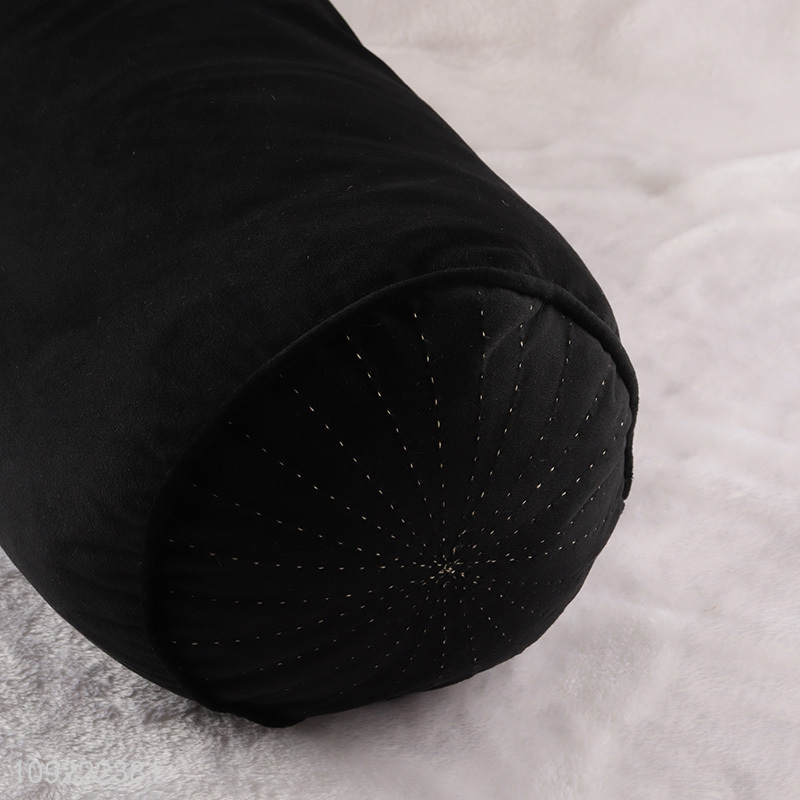 Hot selling black household comfortable tube shape soft back cushion