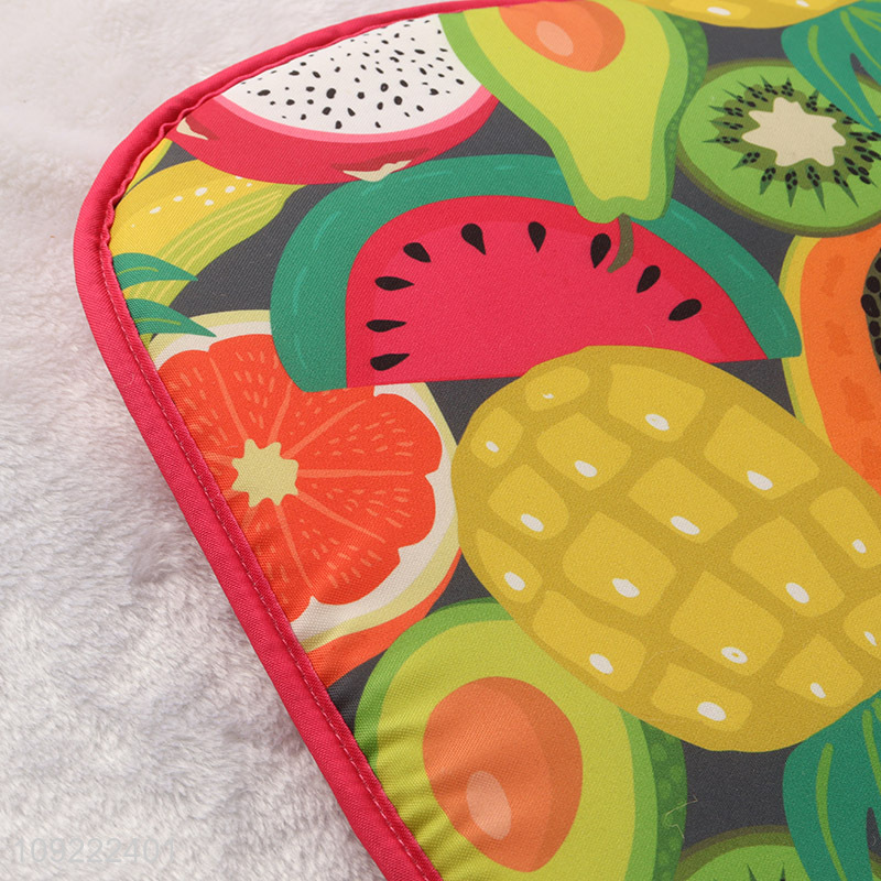 Latest products square fruits printed household chair seat cushion