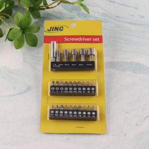 China products 26pcs professional hardware tool screwdriver bits set