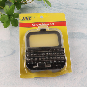 High quality professional hardware tool screwdriver bits set with holder