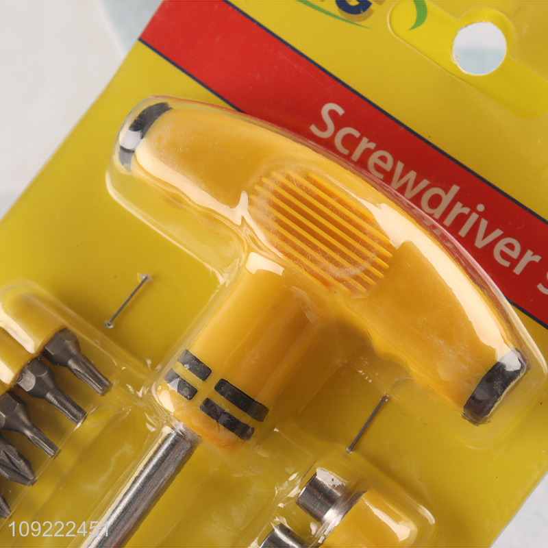 Factory price T-handle socket and screwdriver bits set for hand tool