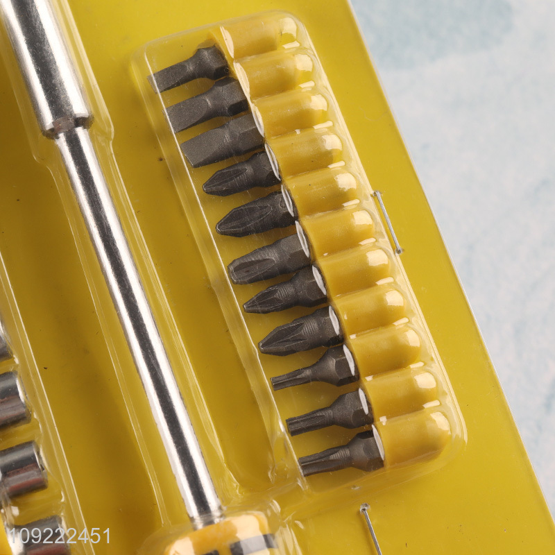 Factory price T-handle socket and screwdriver bits set for hand tool