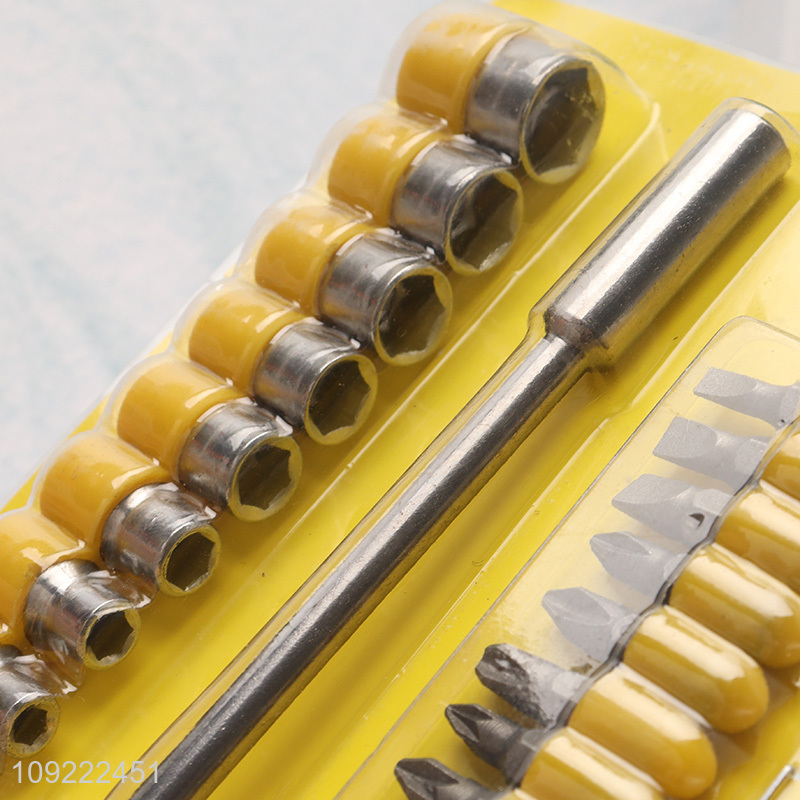 Factory price T-handle socket and screwdriver bits set for hand tool