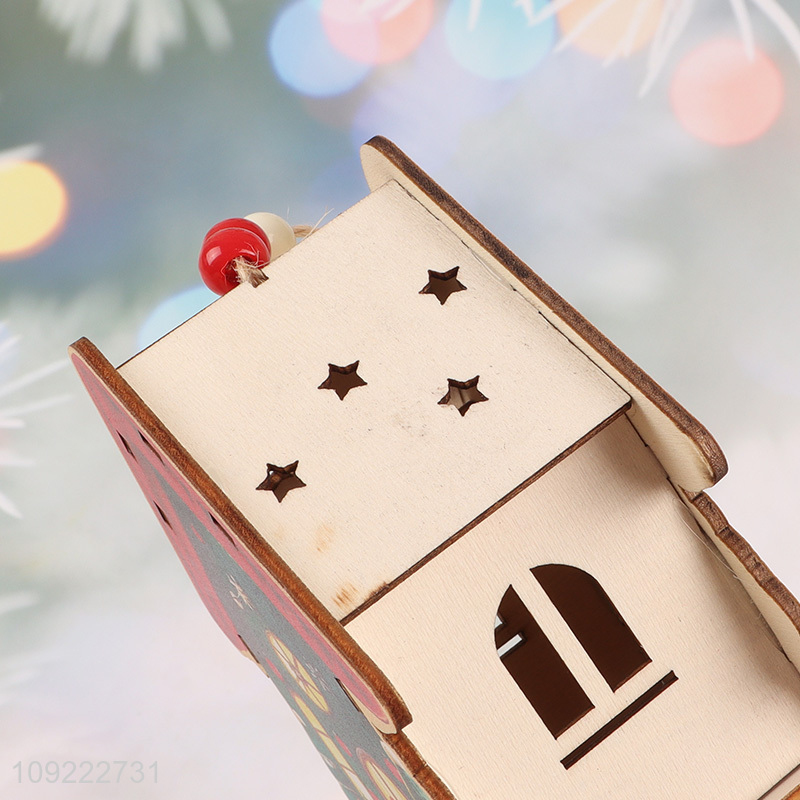 High Quality Christmas House Wooden Decorations Christmas Tree Hanging Decorations