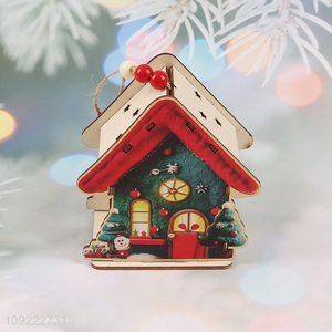High Quality Christmas House Wooden Decorations Christmas Tree Hanging Decorations
