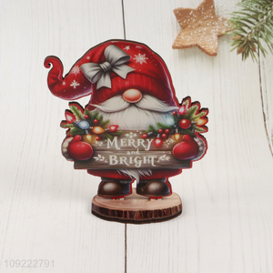 New Product Christmas Wooden Gnome Table Centerpieces Wooden Xmas Home Ornaments