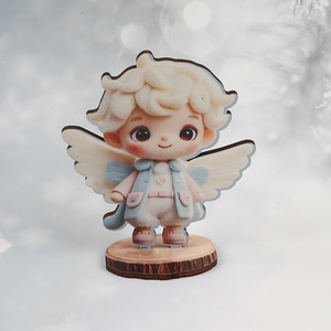 Factory Supply Wooden Christmas Angel Table Decorations Christmas Table Centerpieces