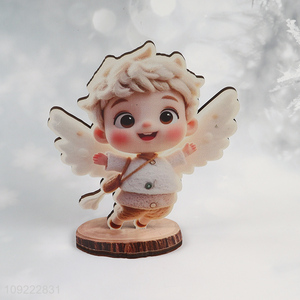 Online Wholesale Wooden Christmas Angel Tabletop Centerpieces for Xmas Party Decoration