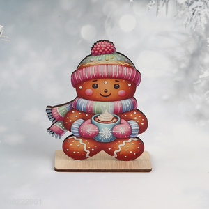 New Arrival Christmas Wooden Table Centerpieces Gingerbread Man Wooden Table Sign