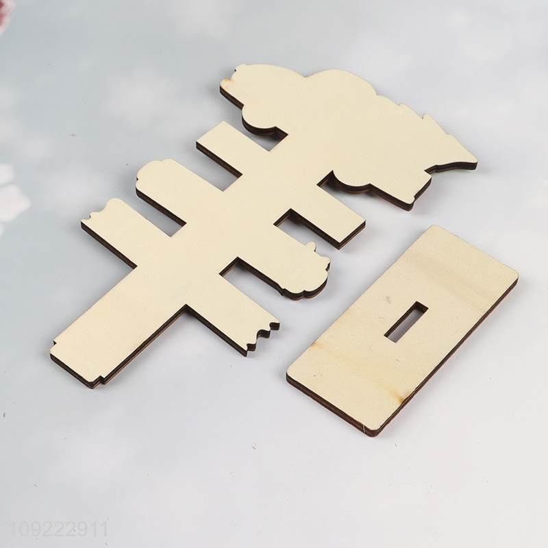 Factory Supply Wooden Christmas Table Decorations Wooden Xmas Ornaments Desk Decor