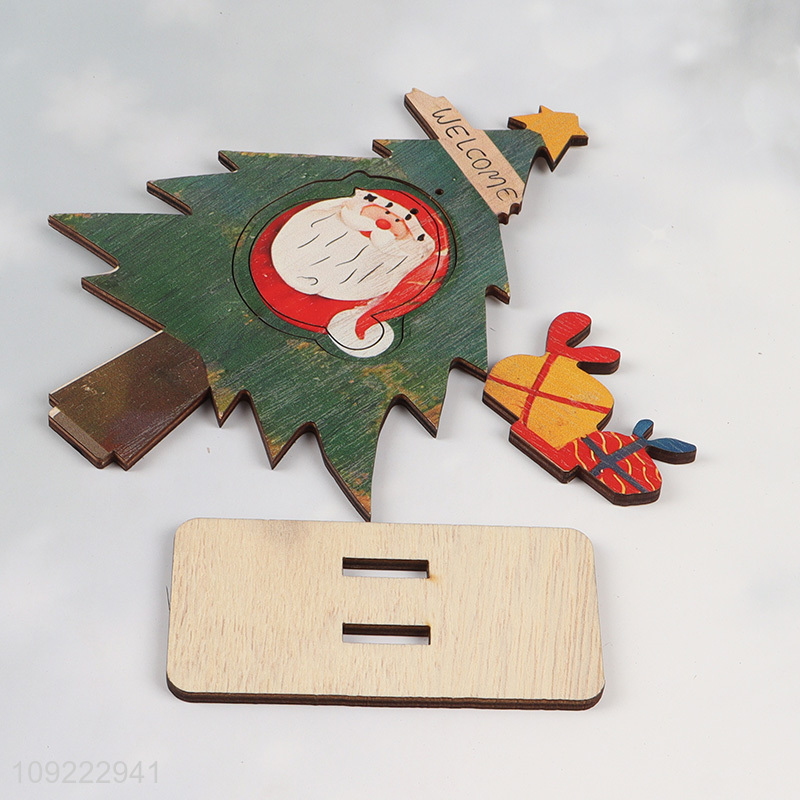 New Arrival Wooden Christmas Table Centerpieces Wooden Christmas Tabletop Ornaments