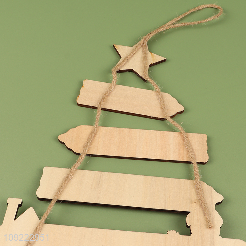 Good Quality Wooden Christmas Hanging Ornaments for Christmas Tree Door Decor