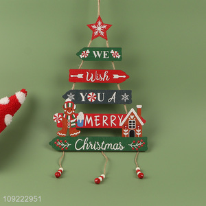Good Quality Wooden Christmas Hanging Ornaments for Christmas Tree Door Decor