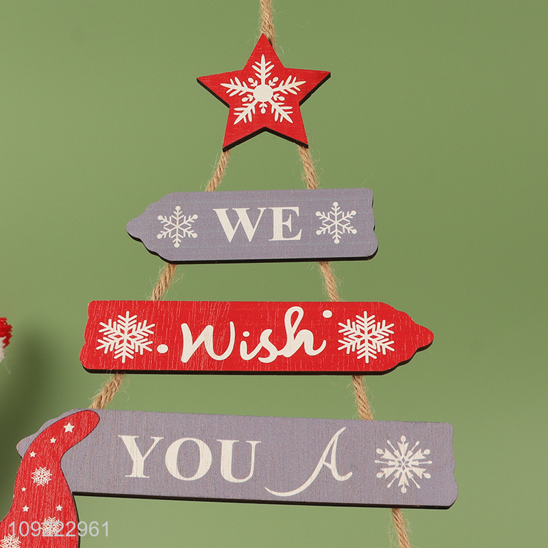 Hot Selling Wooden Christmas Hanging Ornaments for Christmas Tree Window Decor