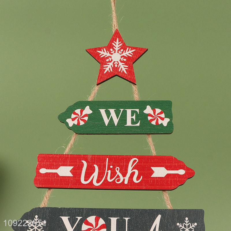 Good Quality Wooden Christmas Hanging Ornaments for Christmas Tree Door Decor