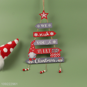 Hot Selling Wooden Christmas Hanging Ornaments for Christmas Tree Window Decor