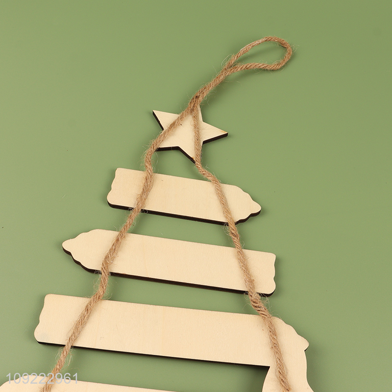 Hot Selling Wooden Christmas Hanging Ornaments for Christmas Tree Window Decor