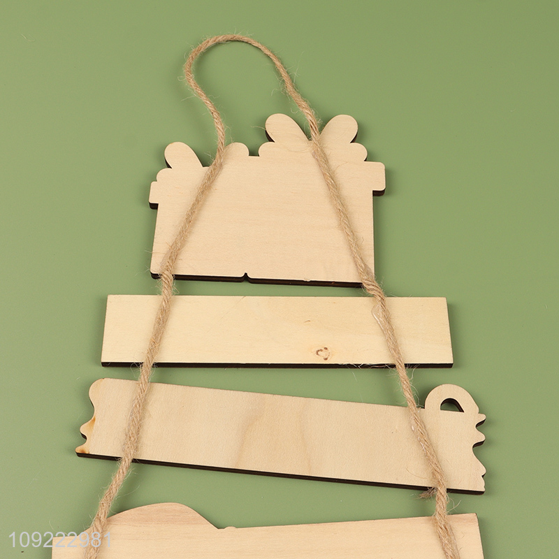 New Product Wooden Christmas Hanging Ornaments Christmas Wall Decor Hanging Sign
