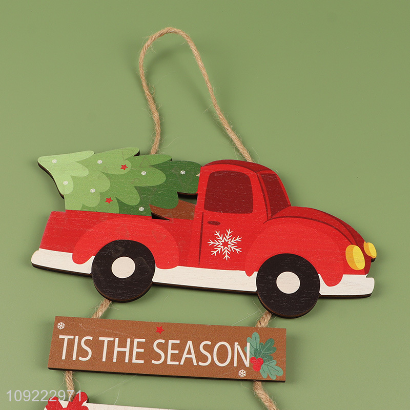 Wholesale Wooden Christmas Hanging Ornaments for Christmas Tree Indoor Outdoor Decor