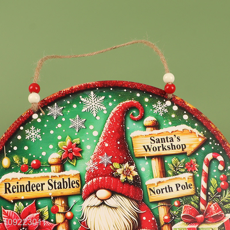 Factory Supply Wooden Christmas Door Sign Christmas Tree Wooden Hanging Ornaments