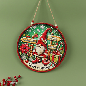 Factory Supply Wooden Christmas Door Sign Christmas Tree Wooden Hanging Ornaments